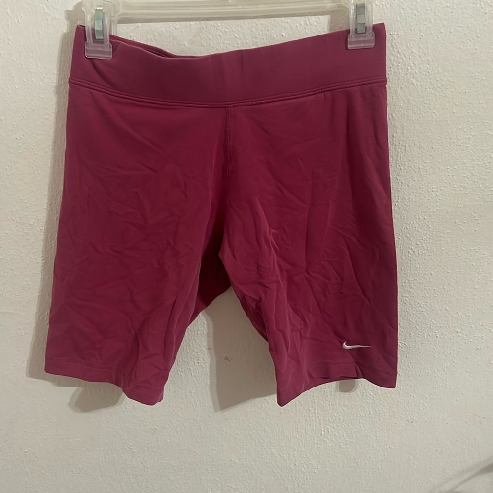 pink nike biker shorts